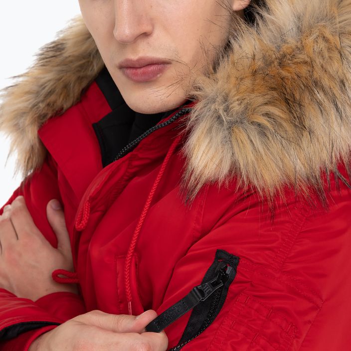 Мъжко зимно яке Pitbull West Coast Fur Parka Alder red 8