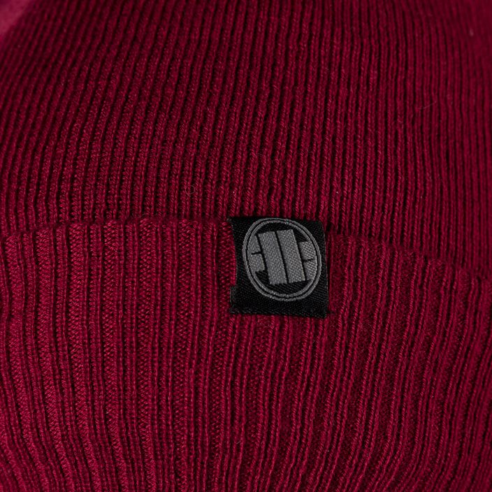 Мъжка зимна шапка Pitbull West Coast Beanie Bubble Small Logo burgundy 3