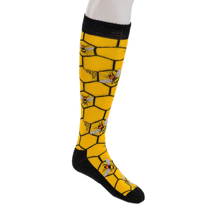 Чорапи за езда COMODO черни и жълти SJBW/01