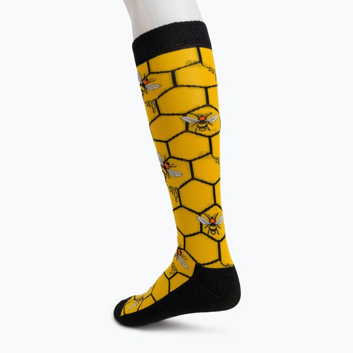 Чорапи за езда COMODO черни и жълти SJBW/01 2