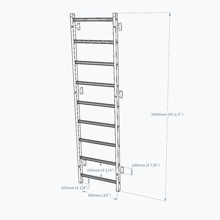 Гимнастическа стълба BenchK кафява BK-310B/710B 5