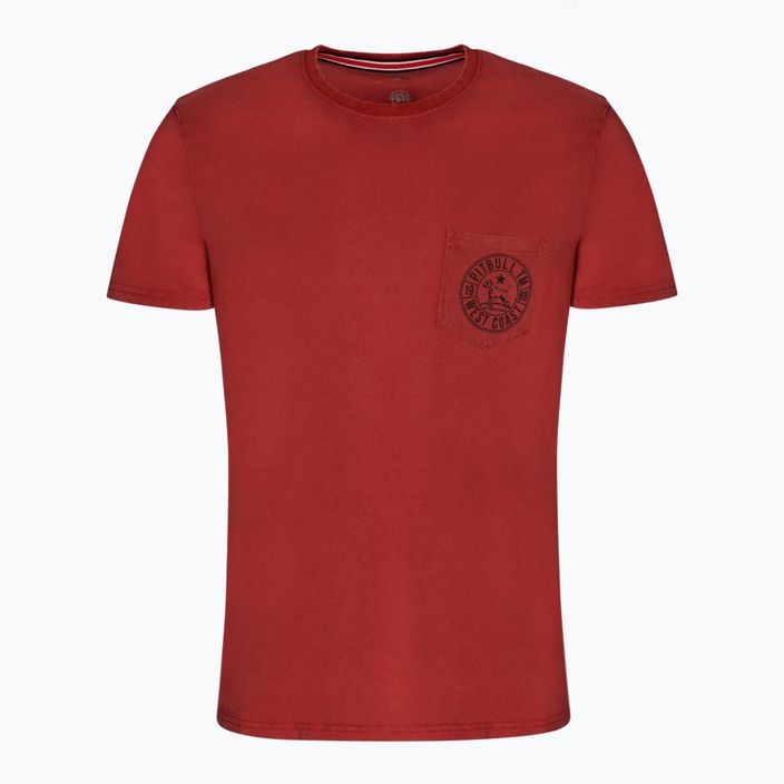 Мъжка тениска Pitbull West Coast T-Shirt Circle Dog burgundy