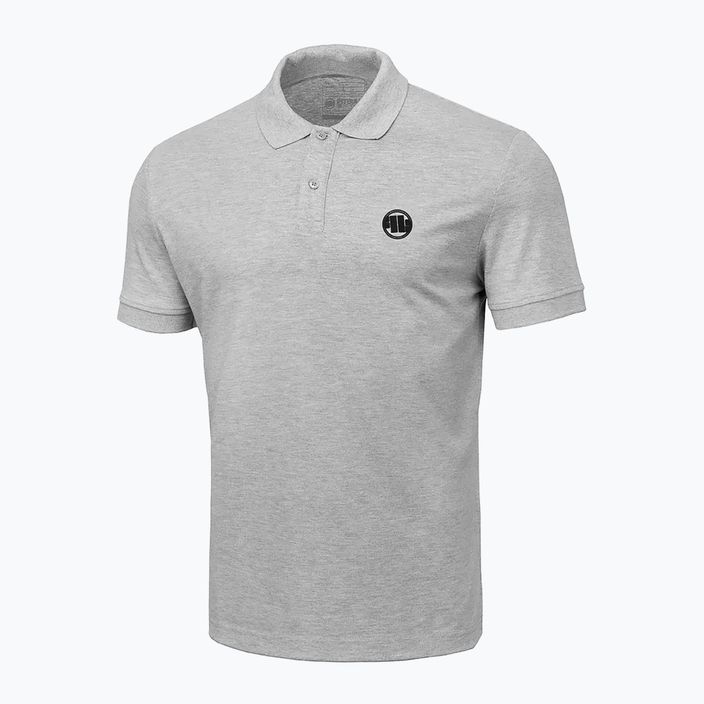 Мъжка тениска поло Pitbull West Coast Polo Jersey Small Logo 210 GSM grey/melange
