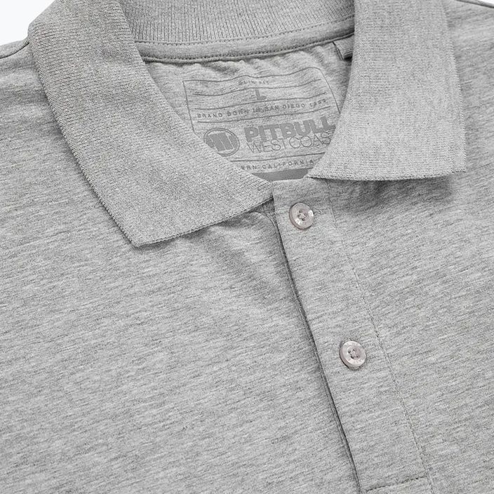 Мъжка тениска поло Pitbull West Coast Polo Jersey Small Logo 210 GSM grey/melange 3