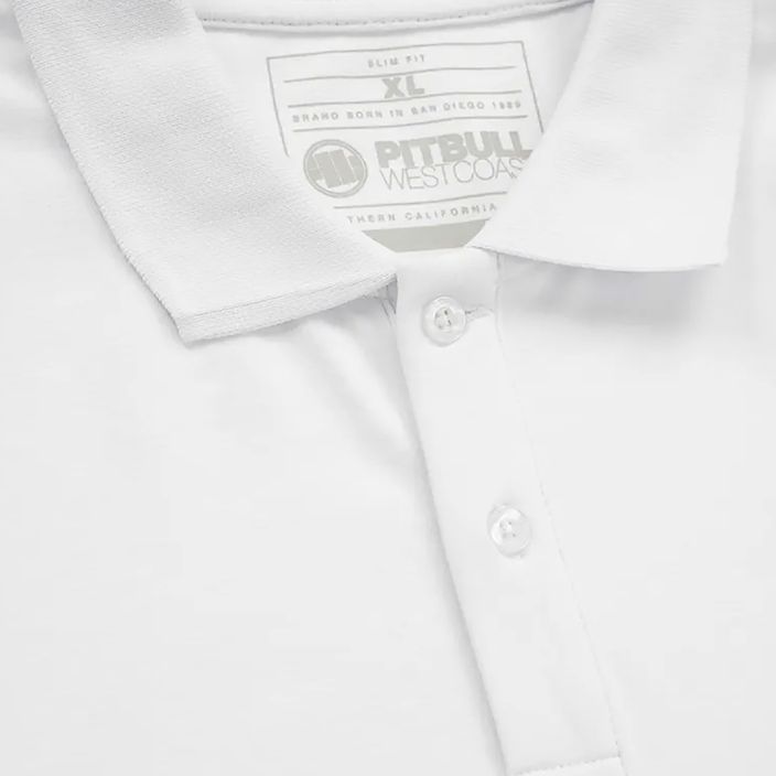 Мъжка тениска поло Pitbull West Coast Polo Jersey Small Logo 210 GSM white 3