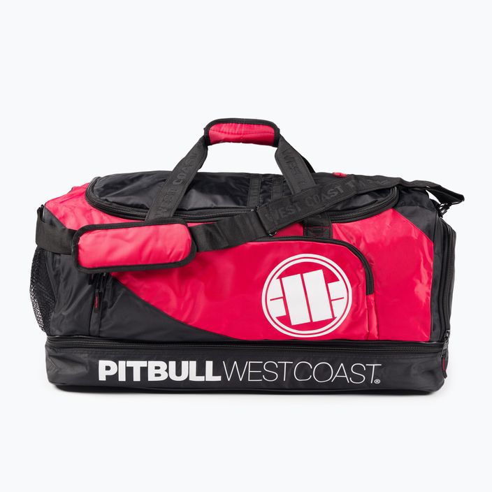 Мъжка чанта за тренировки Pitbull West Coast Big Logo TNT black/red