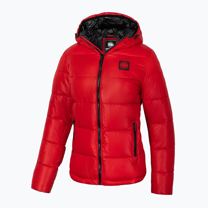 Дамско яке с пух Pitbull West Coast Shine Quilted Hooded red 4
