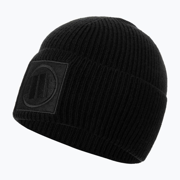 Pitbull West Coast Beanie Logo един слой маншет зимна шапка черна