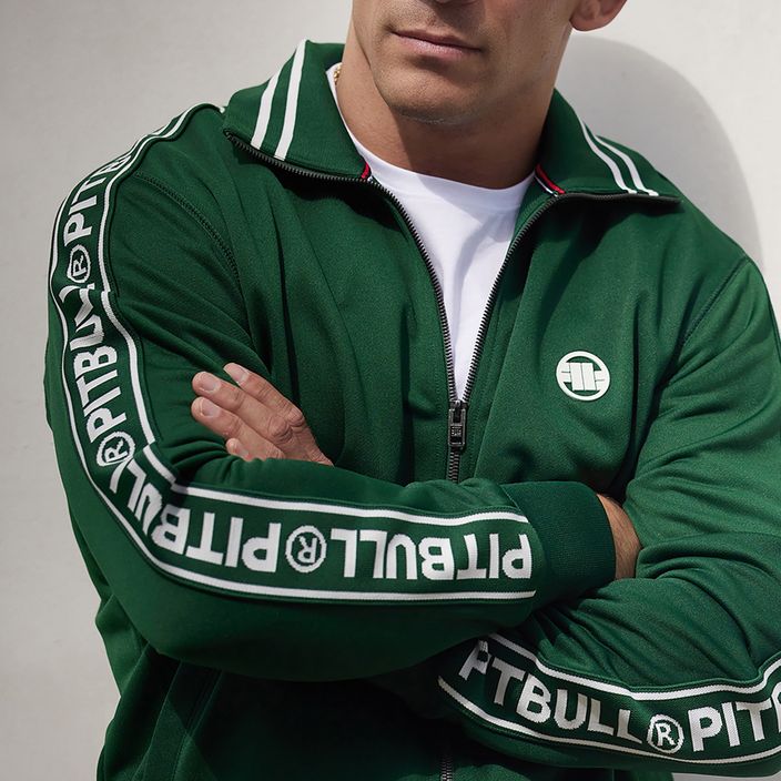 Мъжки спортен екип Pitbull West Coast Trackjacket Tape Logo Terry Group green 5