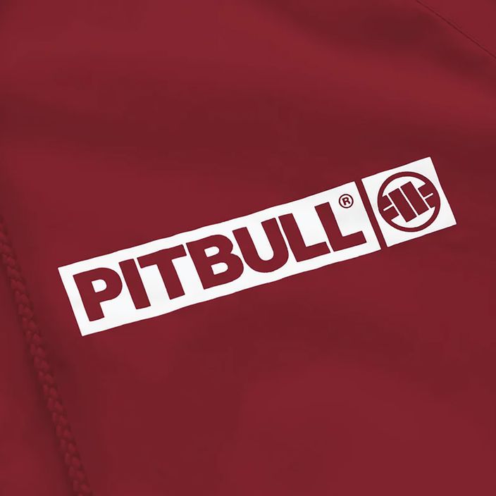 Мъжко яке Pitbull West Coast Athletic Logo с качулка от найлон в цвят Burgundy 5
