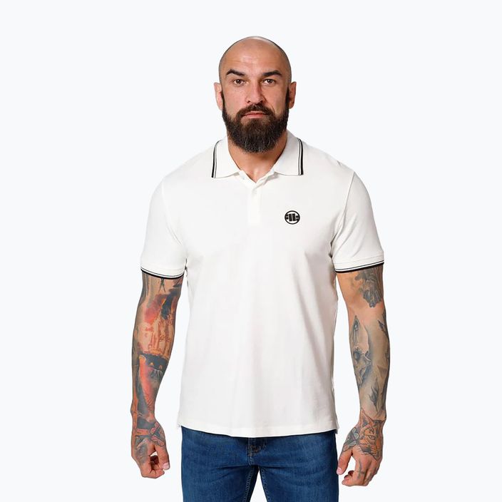 Мъжка поло риза Pitbull West Coast Pique Stripes Regular white