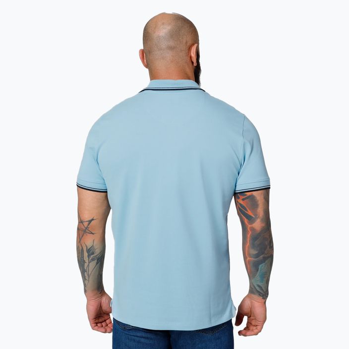 Мъжка поло риза Pitbull West Coast Pique Stripes Regular светлосиня 3