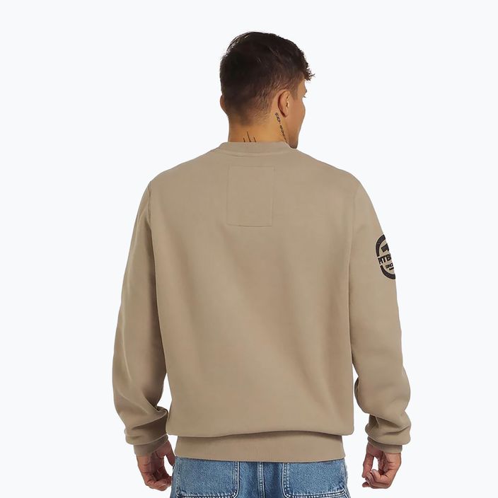 Мъжки суитшърт Pitbull Sherwood Crewneck pale sand 3