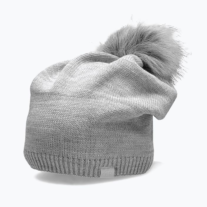 Дамска зимна шапка 4F сива H4Z22-CAD009 4
