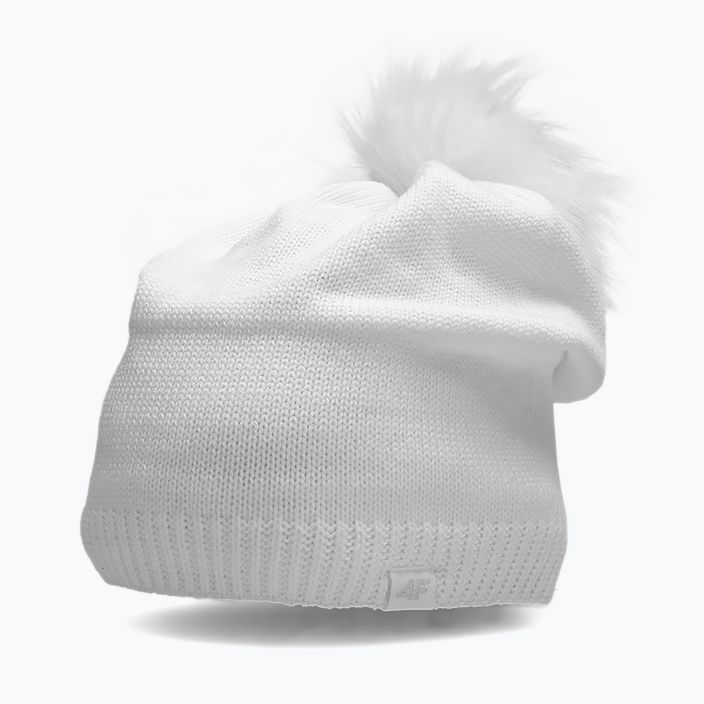 Дамска зимна шапка 4F бяла H4Z22-CAD009 4