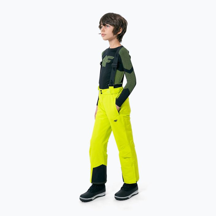 Детски ски панталон 4F жълт HJZ22-JSPMN001 2