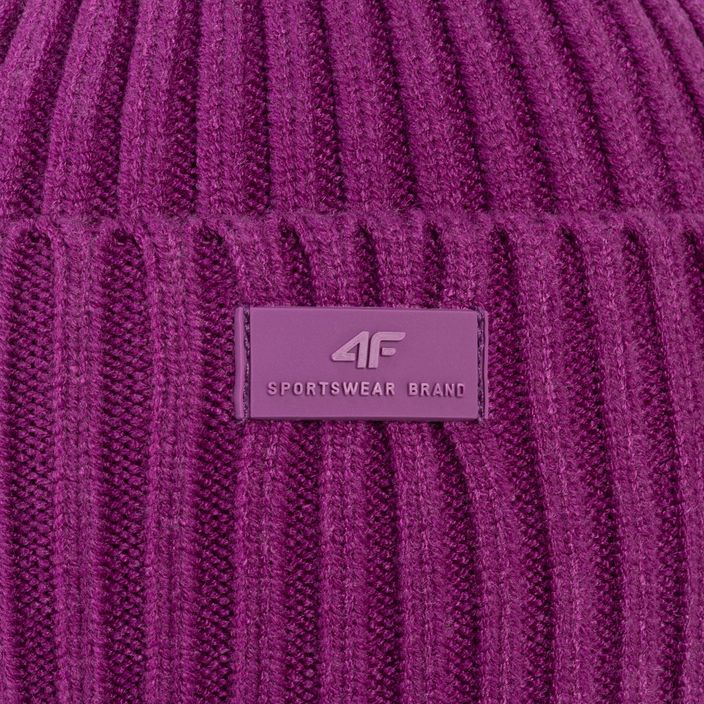Зимна шапка за жени 4F лилава H4Z22-CAD004 4