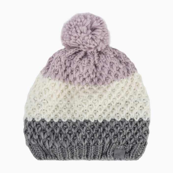 Детска зимна шапка 4F лилаво и бяло HJZ22-JCAD007 5