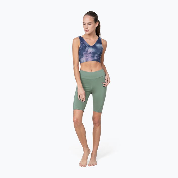 Дамски къси панталони за йога 4F H4Z22-SKDF012 зелен 2