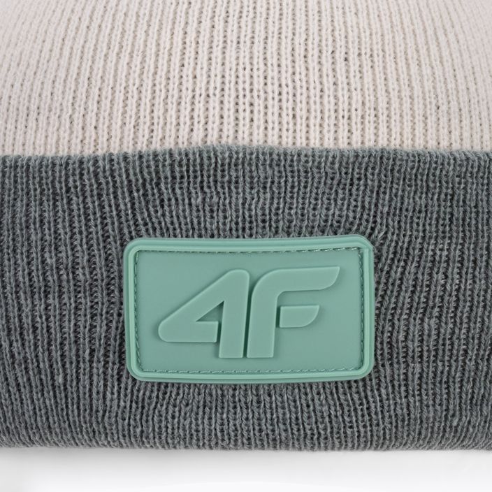Детска зимна шапка 4F в зелено и бяло HJZ22-JCAD002 4