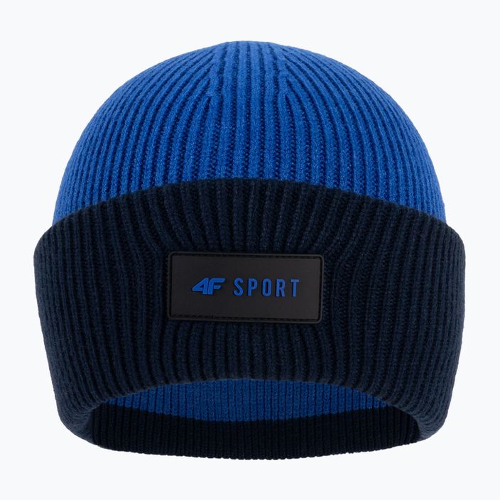 Детска зимна шапка 4F морско синьо и черно HJZ22-JCAM004 2