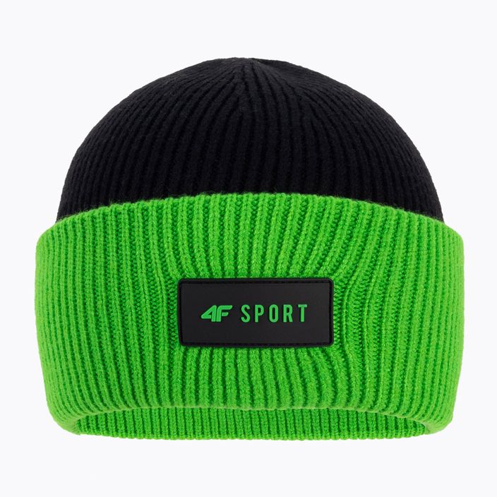 Детска зимна шапка 4F зелено-черна HJZ22-JCAM004 2