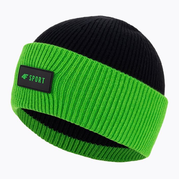 Детска зимна шапка 4F зелено-черна HJZ22-JCAM004 3