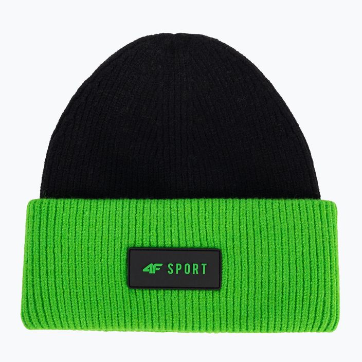 Детска зимна шапка 4F зелено-черна HJZ22-JCAM004 5