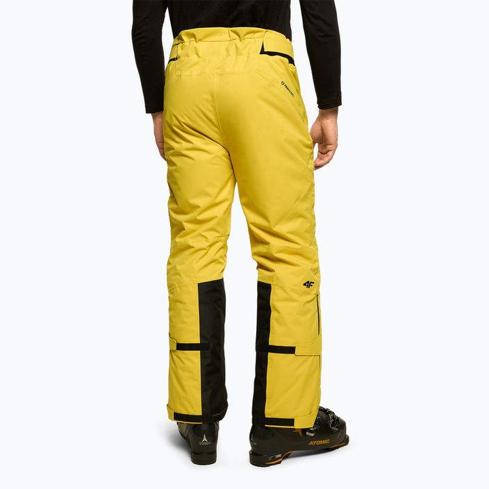 Мъжки ски панталони 4F жълт H4Z22-SPMN006 3