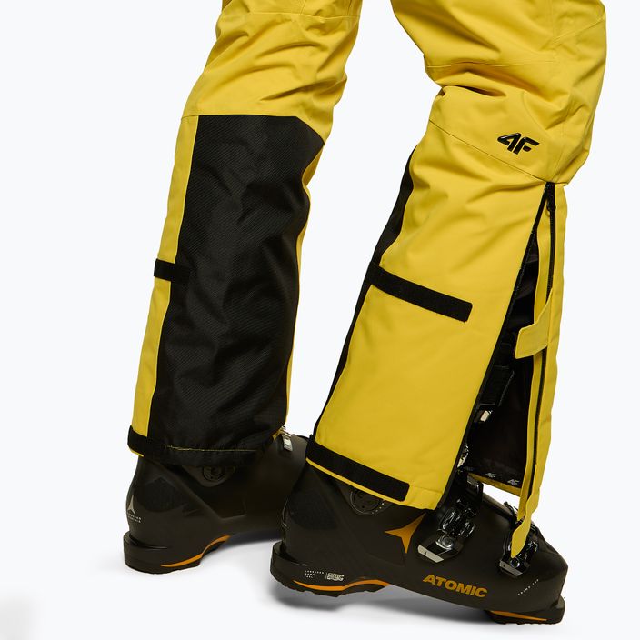 Мъжки ски панталони 4F жълт H4Z22-SPMN006 4