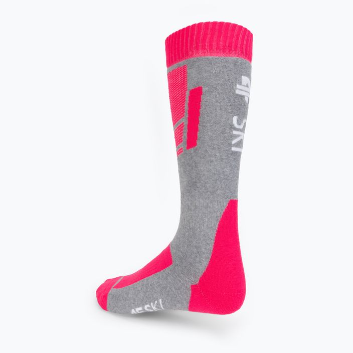 Детски ски чорапи 4F F028 сиво-розови 4FJAW22UFSOF028 3