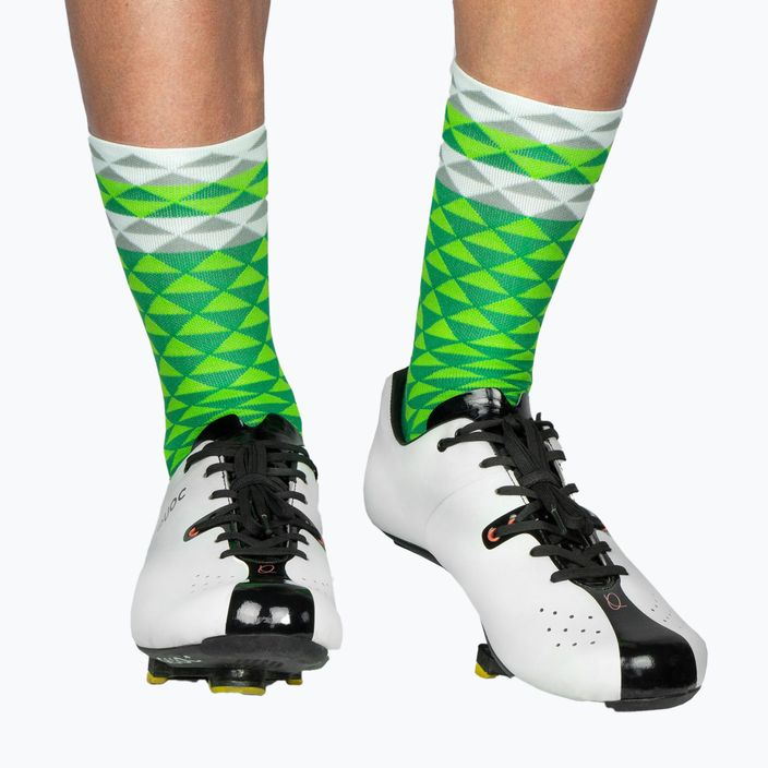 LUXA Асиметрични чорапи за колоездене зелени LUHE19SAMGS 2