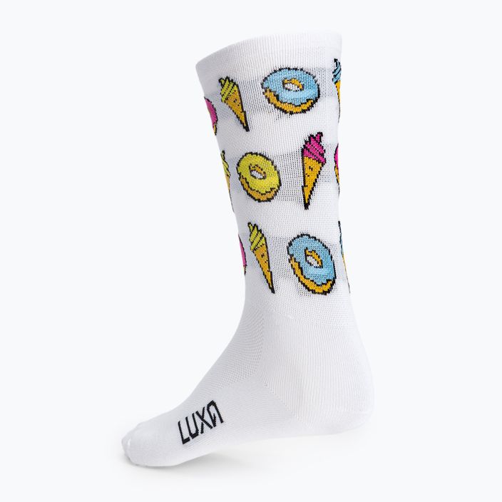 LUXA Donuts чорапи за колоездене бели LUAMSDS 3