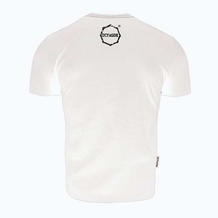 Мъжка тениска Octagon Logo Smash бяла 2