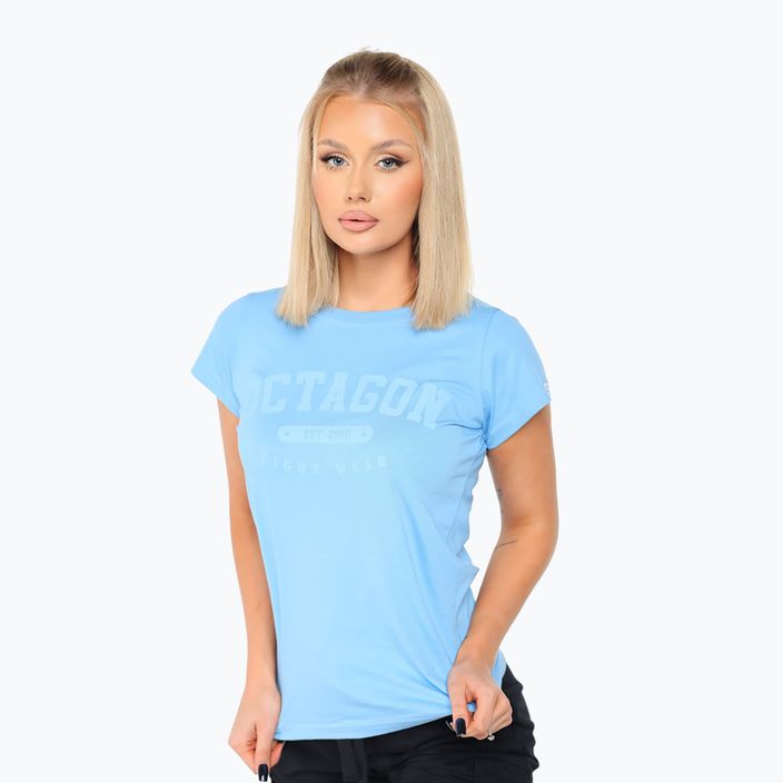 Дамска тениска Octagon est. 2010 г. - синьо