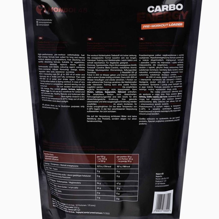 Carbo Energy MONDOLAB въглехидрати 1kg тропически плод MND012 2