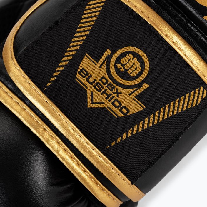 Боксови ръкавици Bushido HAWK Active Clima черно и златно B-2v17 5