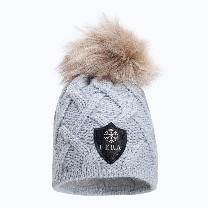 Дамска зимна шапка Fera Swarovski Snowflake grey 5.8.sn.ic 2