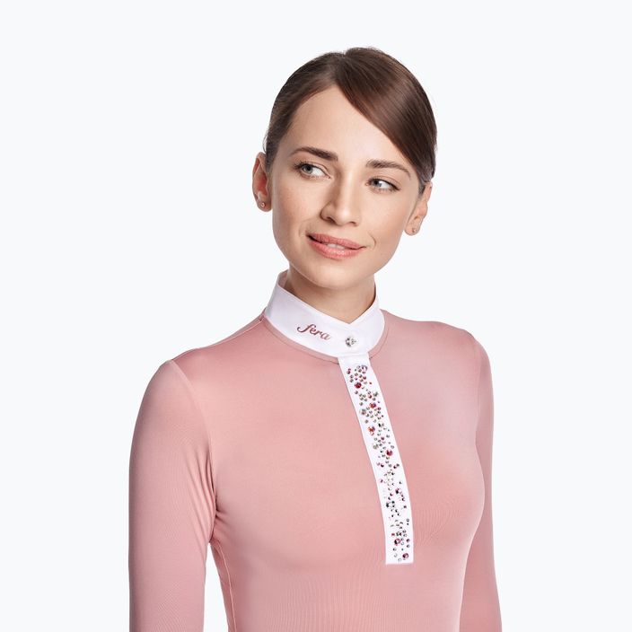 Дамска състезателна риза с дълъг ръкав Fera Nebula pink 1.1.l 2