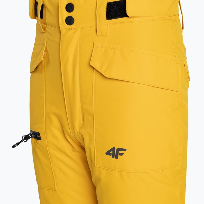 Детски ски панталон 4F M360 жълт 3