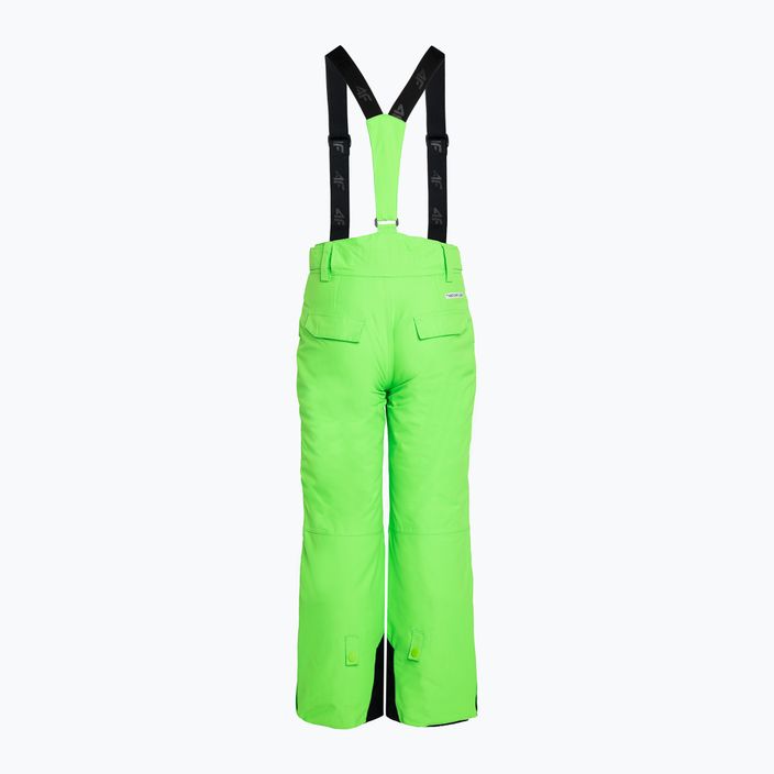 Детски ски панталон 4F M360 зелен неонов 4