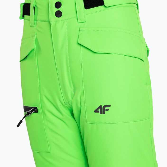 Детски ски панталон 4F M360 зелен неонов 5