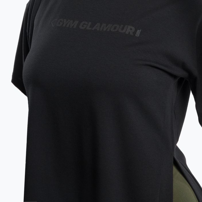 Дамска тренировъчна тениска Gym Glamour Glamour Black 417 4