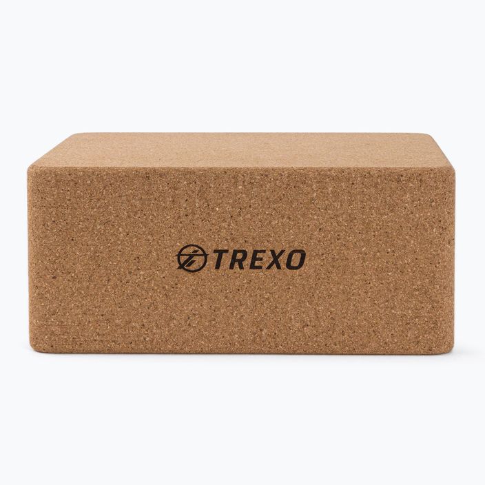 Куб за йога TREXO кафяв YB-100 2
