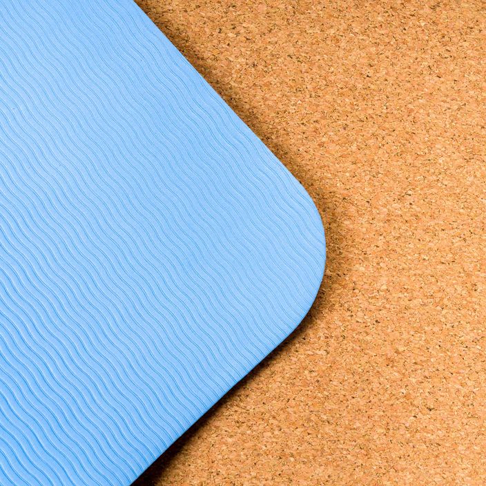 Подложка за йога TREXO TPE корк 6 мм  синя YM-C01N 4