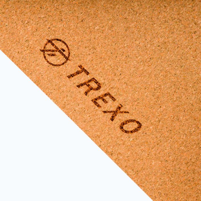Подложка за йога TREXO TPE корк 6 мм оранжева YM-C01P 3