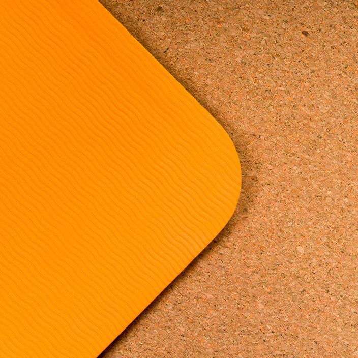 Подложка за йога TREXO TPE корк 6 мм оранжева YM-C01P 4