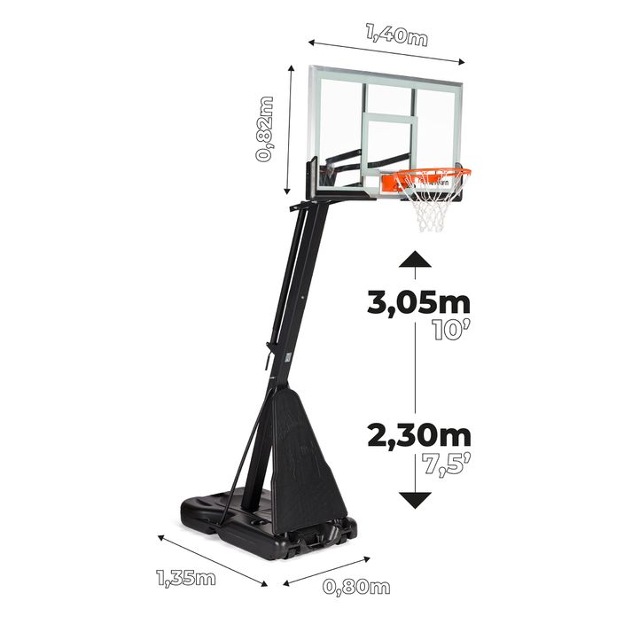 Баскетболен кош OneTeam BH01 черен OT-BH01 13