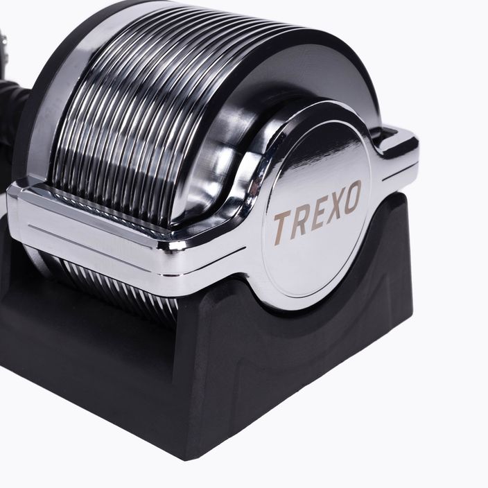 TREXO TRX-AD32C регулируем дъмбел 3-32 кг сребро 4