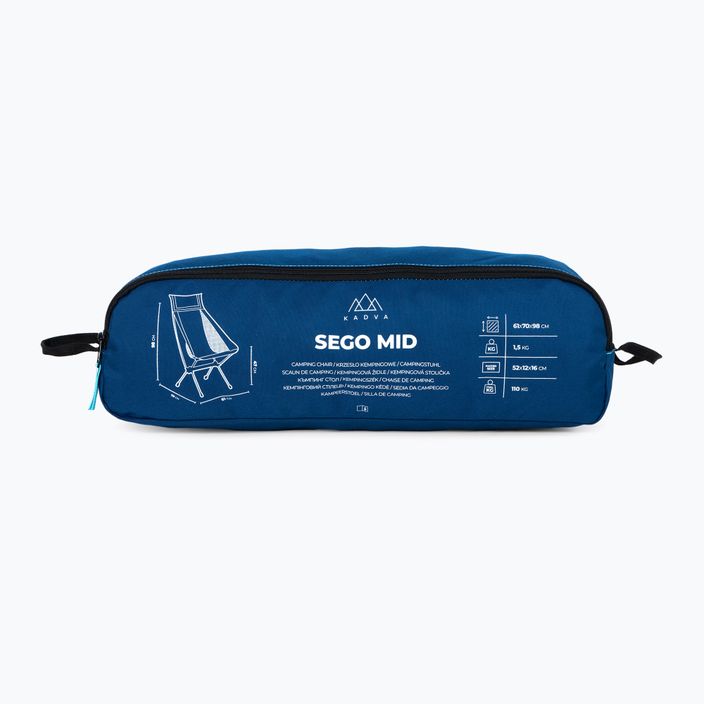 Туристически стол KADVA Sego Mid ultralight blue 9